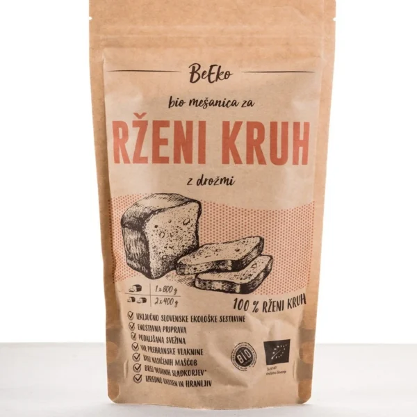 Bio mešanica za rženi kruh z drožmi 500g